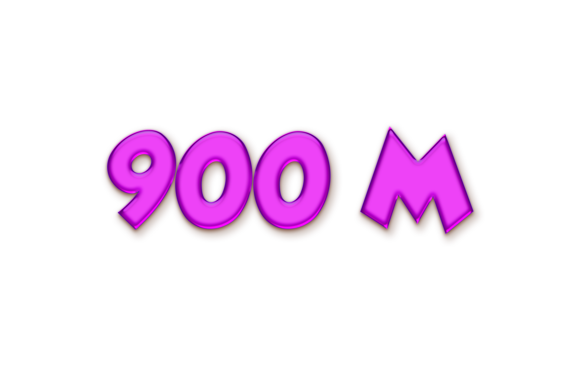 900-million-subscribers-celebration-greeting-number-with-liquid-design