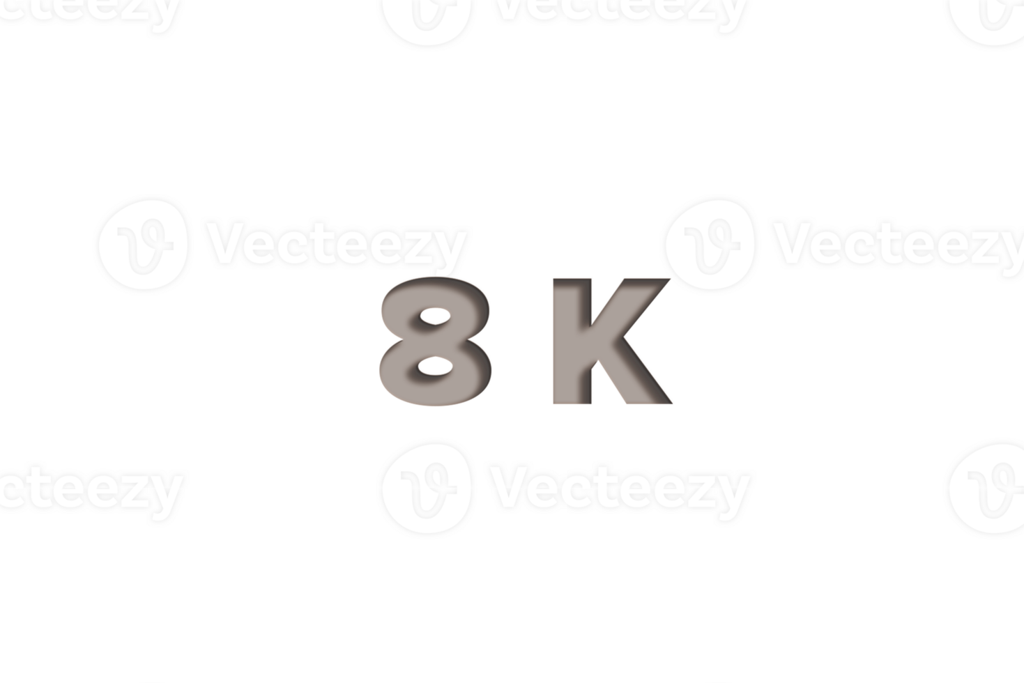 8 k subscribers celebration greeting Number with wooden engraved design png