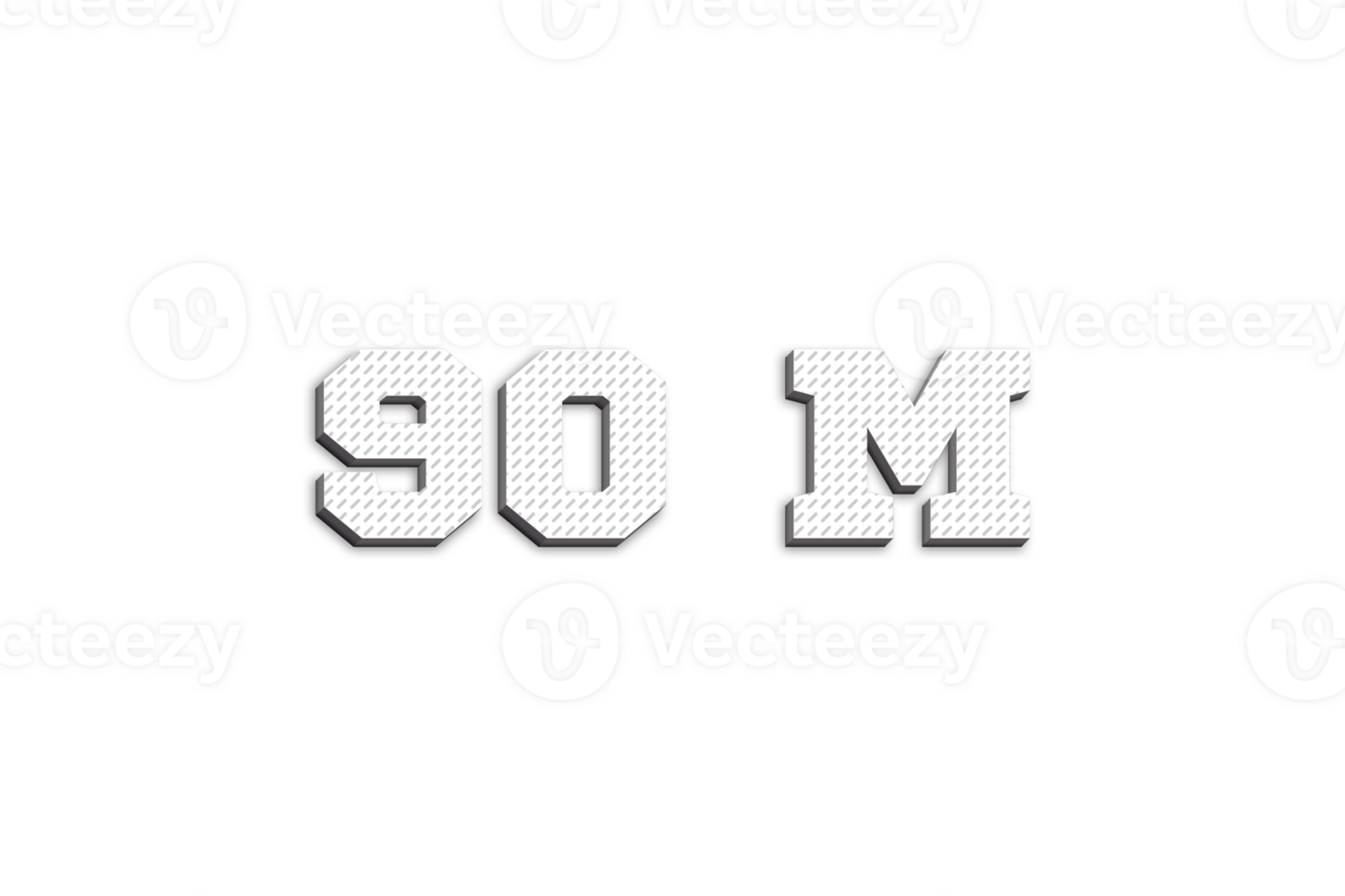 90 million subscribers celebration greeting Number with 3d paper design png