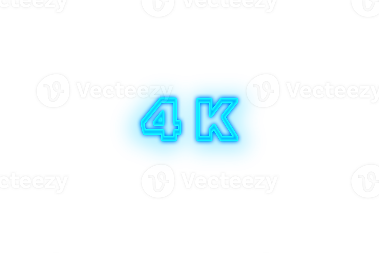 4 k subscribers celebration greeting Number with glow design png