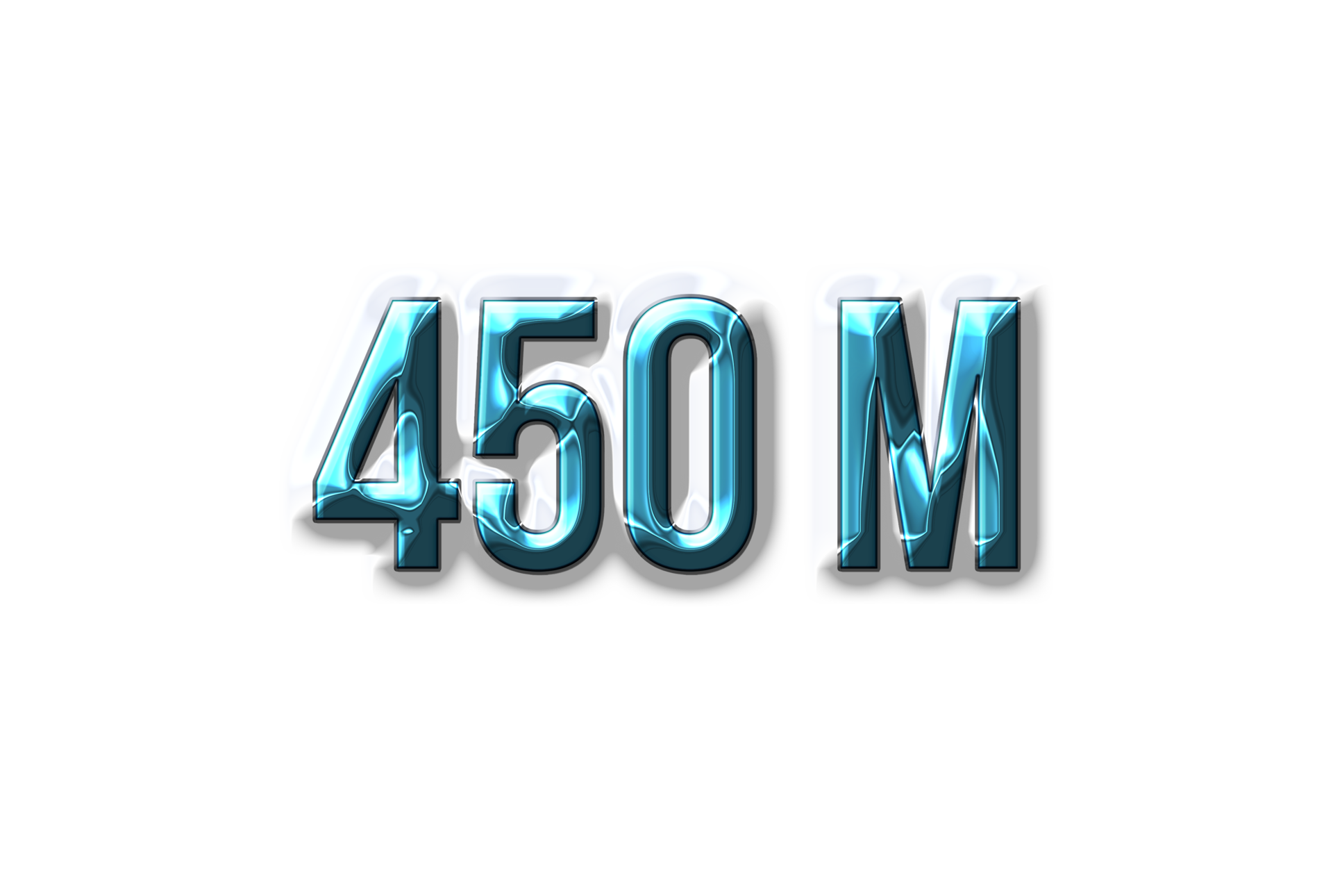 450-million-subscribers-celebration-greeting-number-with-plastic-design
