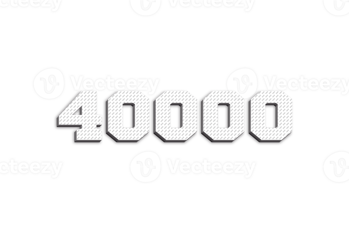 40000 subscribers celebration greeting Number with 3d paper design png