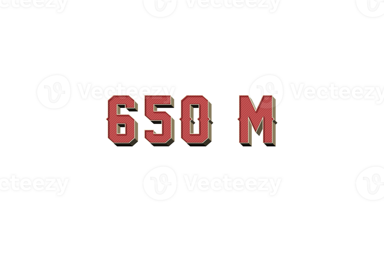 650 million subscribers celebration greeting Number with retro design png