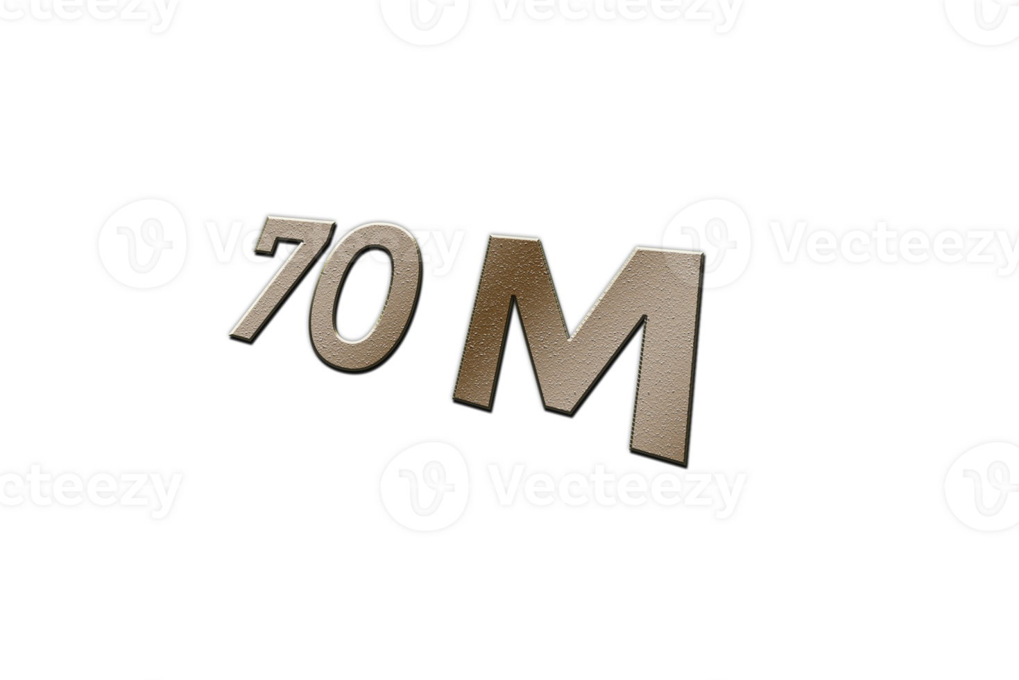70-million-subscribers-celebration-greeting-number-with-metal-design