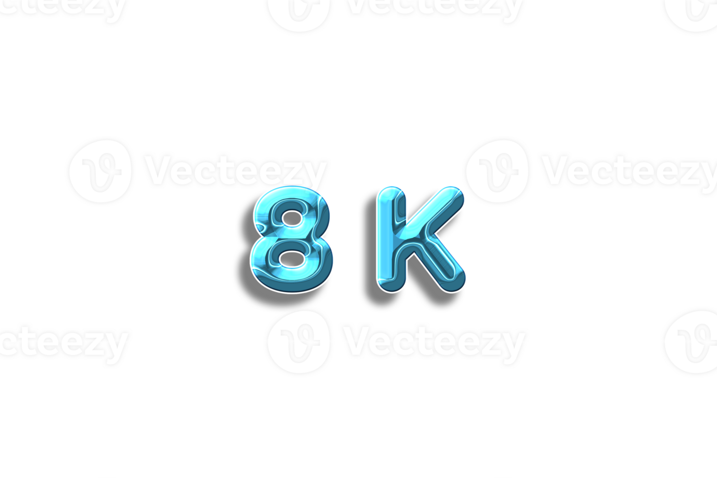 8 k subscribers celebration greeting Number with plastic design png
