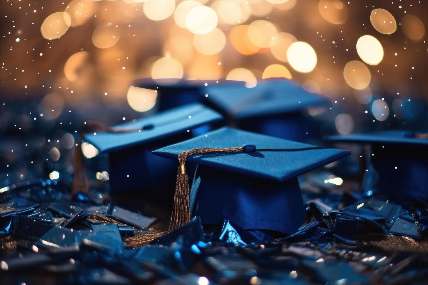 Graduation greeting background. Illustration photo