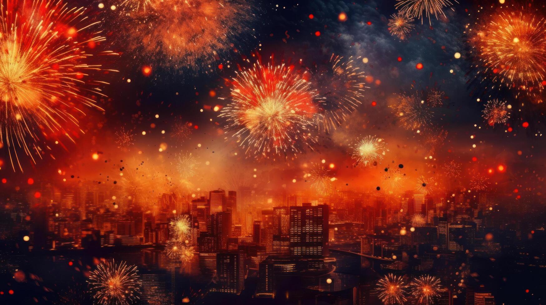 Party Holiday Background with Firework. Illustration photo