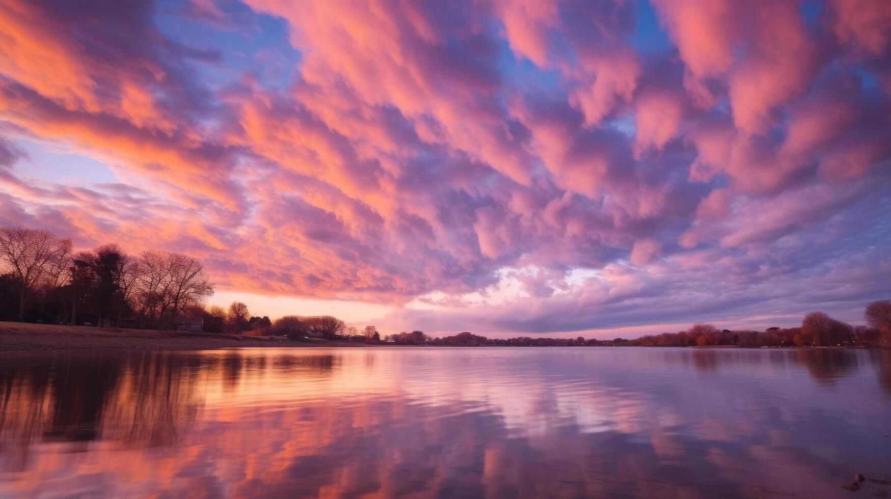 Pink Cloudy Sky. Illustration photo