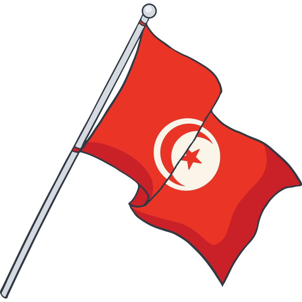 bandera de Túnez, nacional bandera png