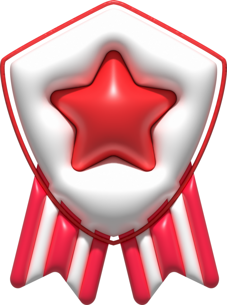 illustration 3D award shield with stars 23435470 PNG