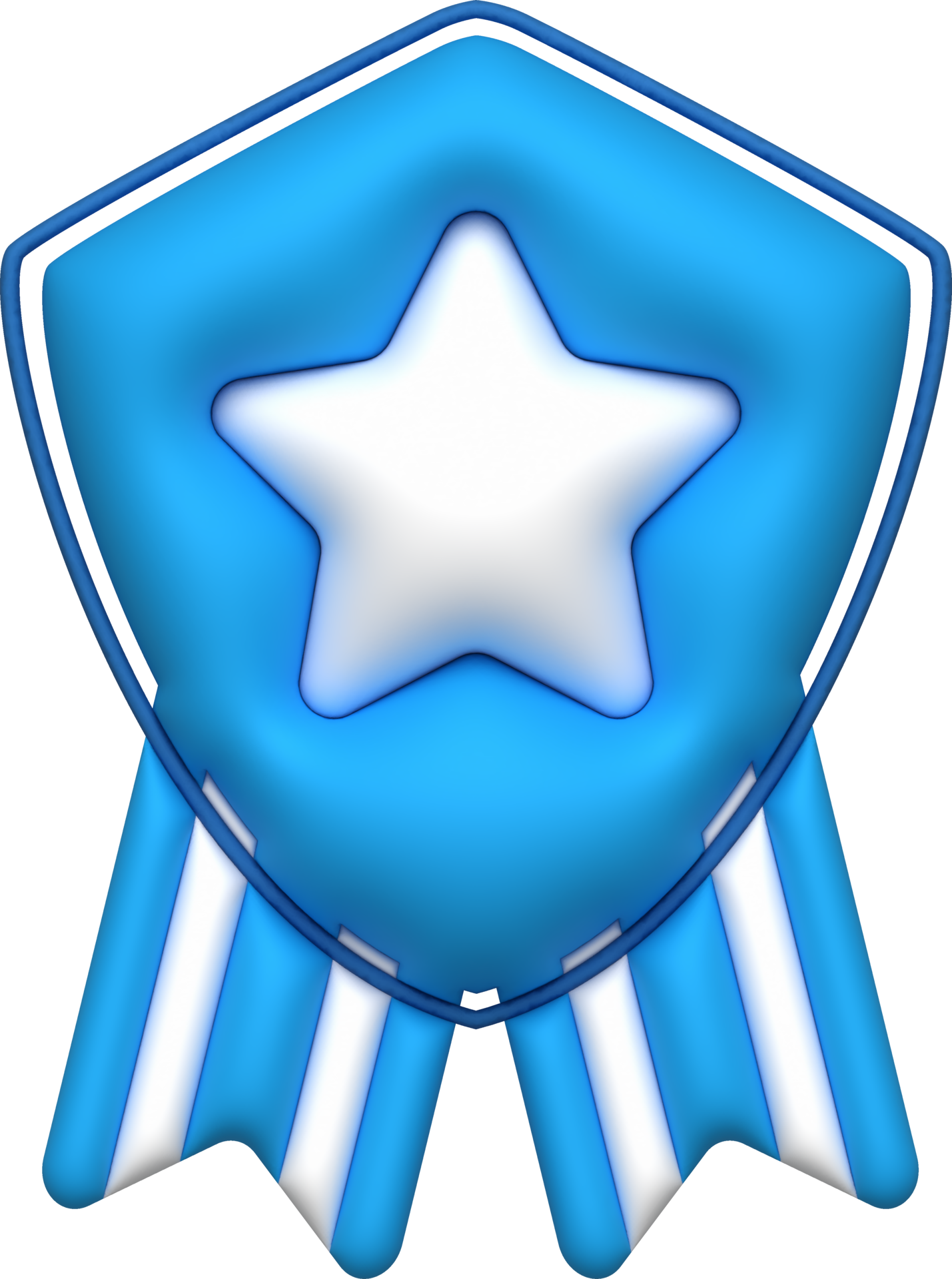 illustration 3D award shield with stars 23435485 PNG