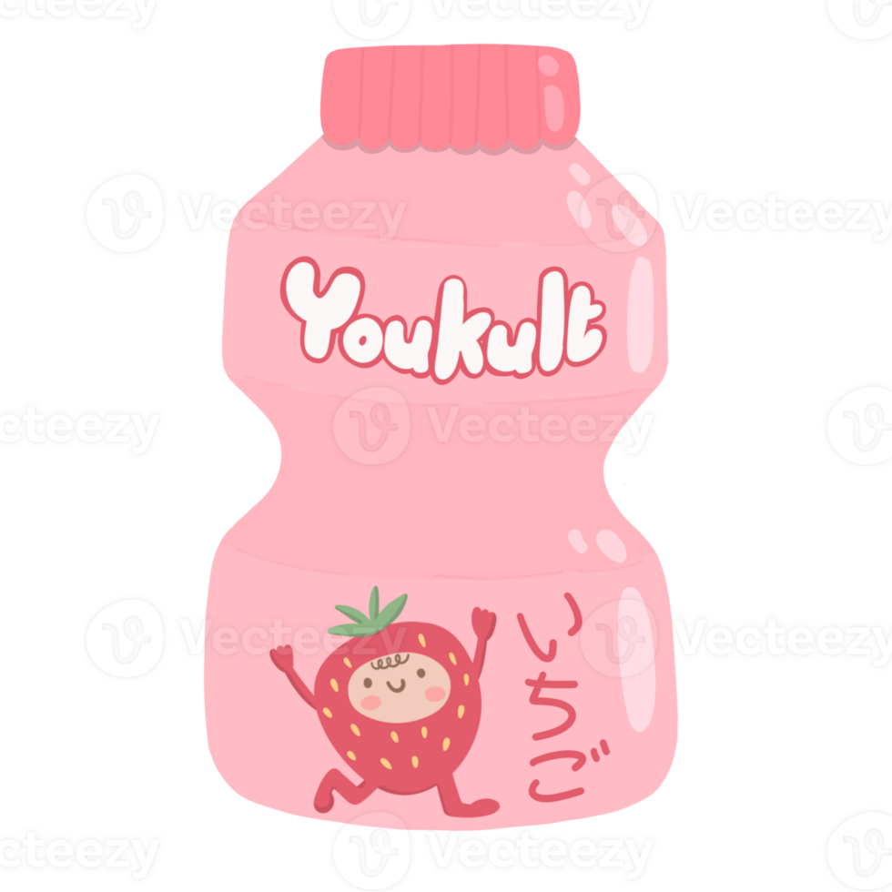 strawberry Yogurt bottle png