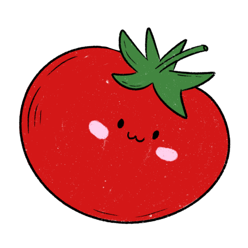 lindo personaje de tomate png