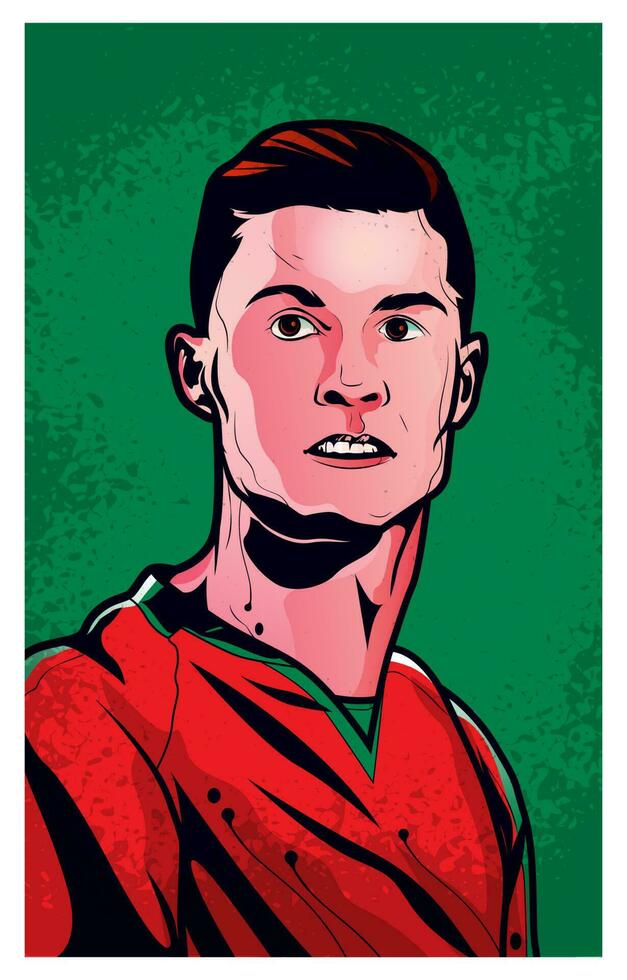 póster de el mejor fútbol jugador vector