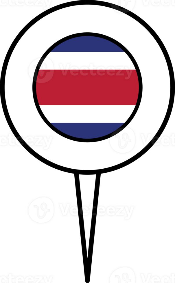 Costa Rica flag pin location icon. png