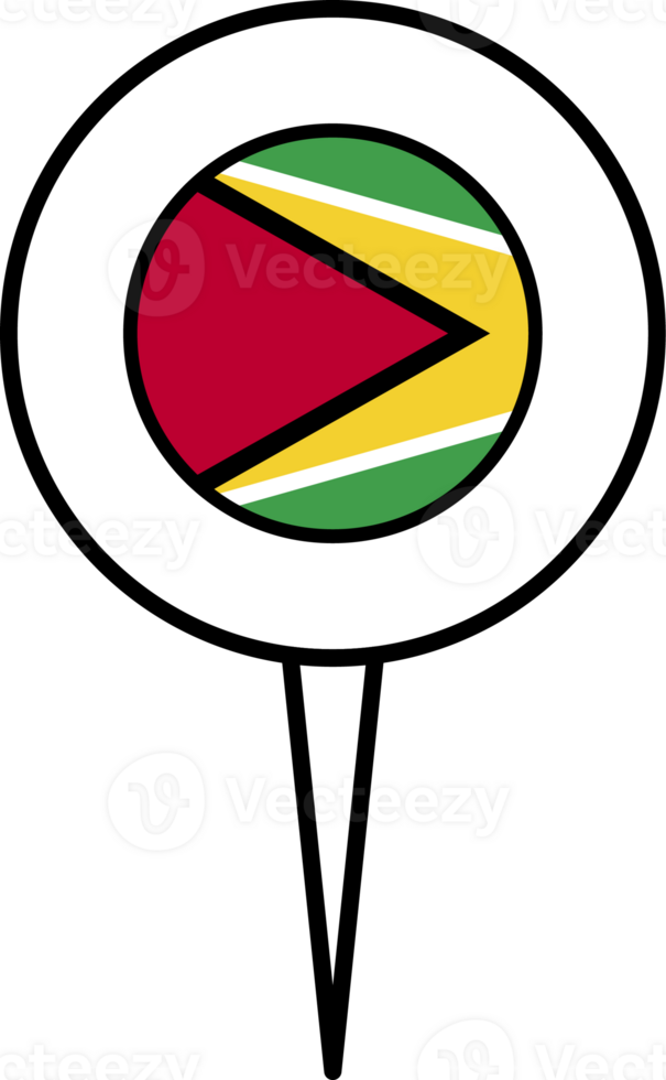 Guyana flag pin location icon. png