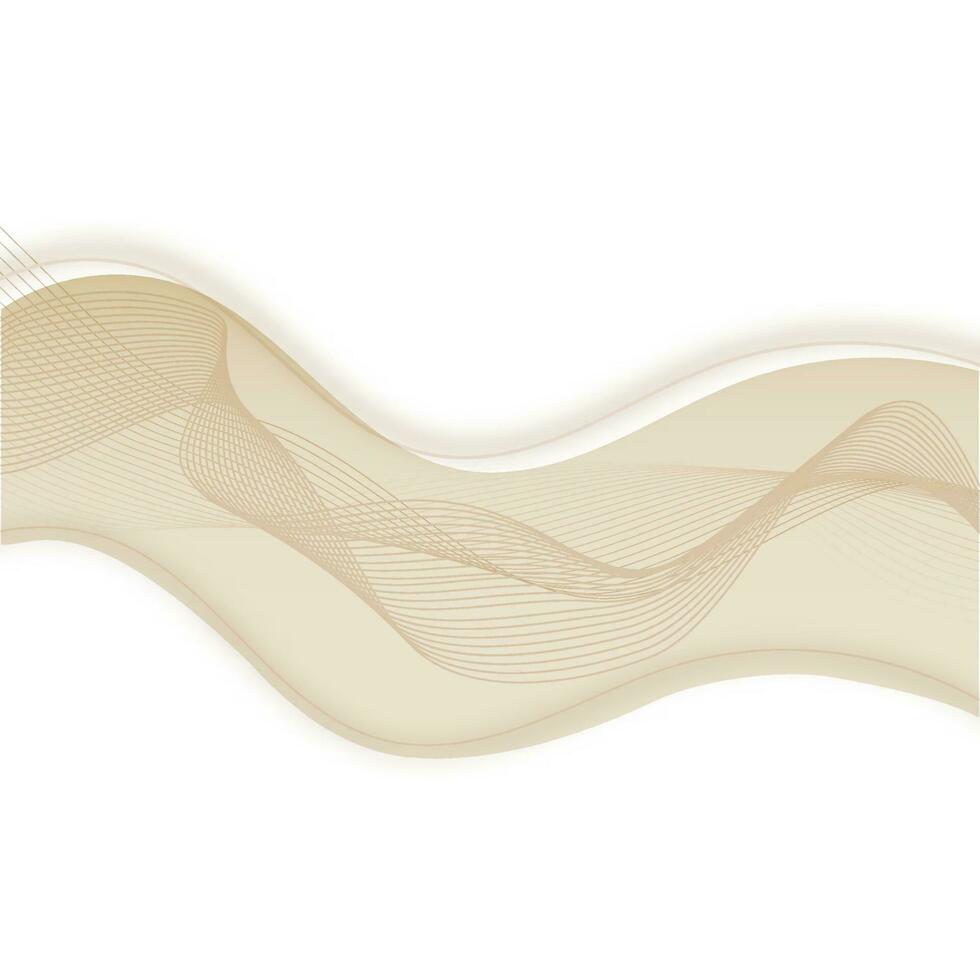 Abstract Wave Movement On White Background. vector