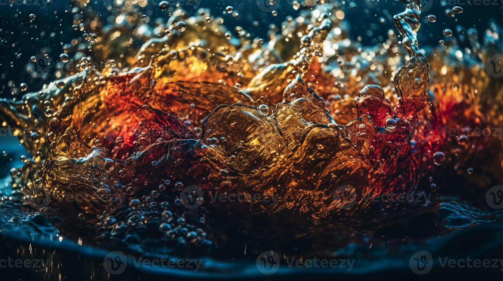 Droplet Dance, water droplets dancing on the surface of a pond photo