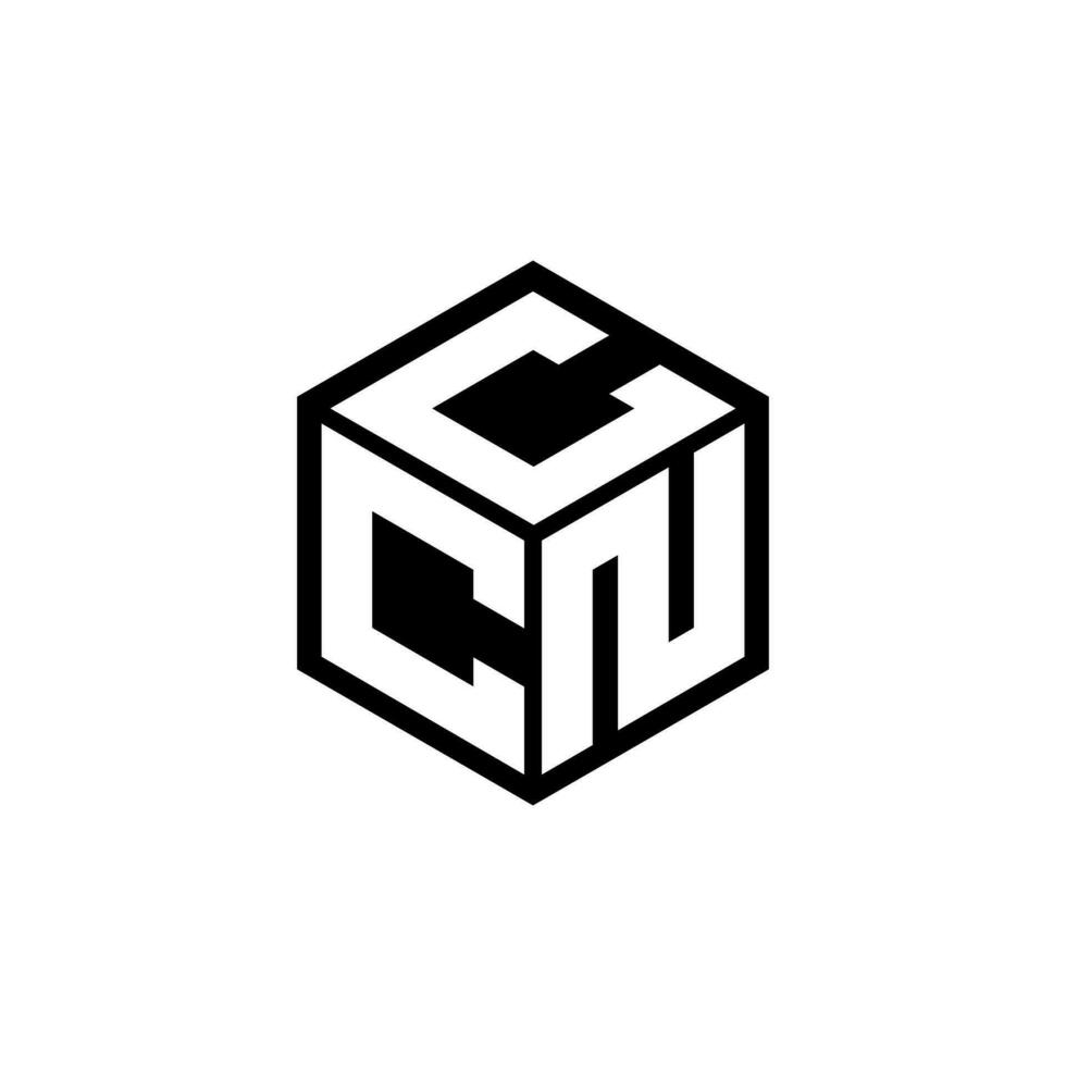 CNC letter logo design in illustration. Vector logo, calligraphy designs for logo, Poster, Invitation, etc.