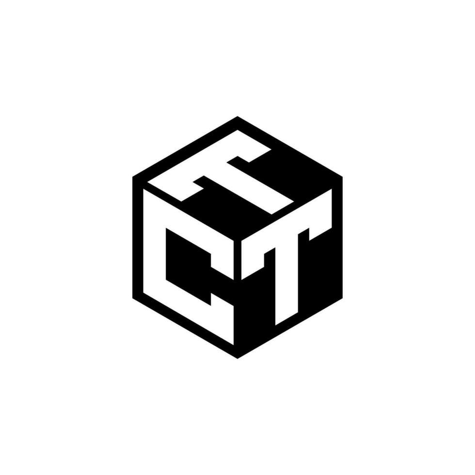 CTT letter logo design in illustration. Vector logo, calligraphy designs for logo, Poster, Invitation, etc.