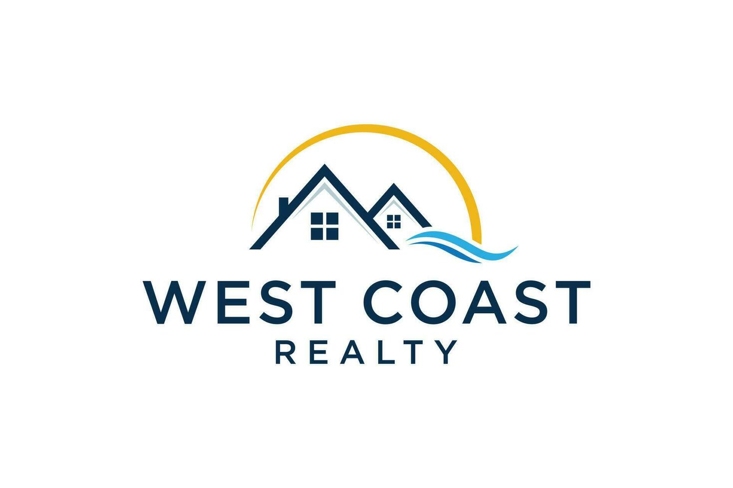 west coast home logo design vector