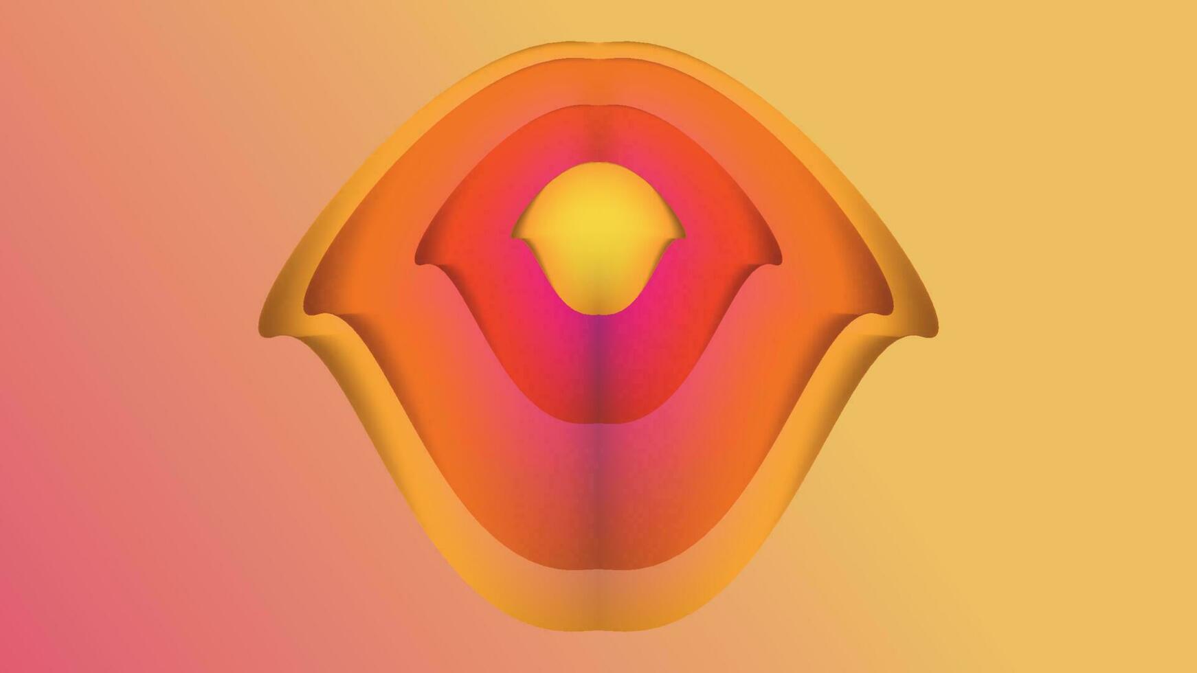 Red orange mouth gradient vector