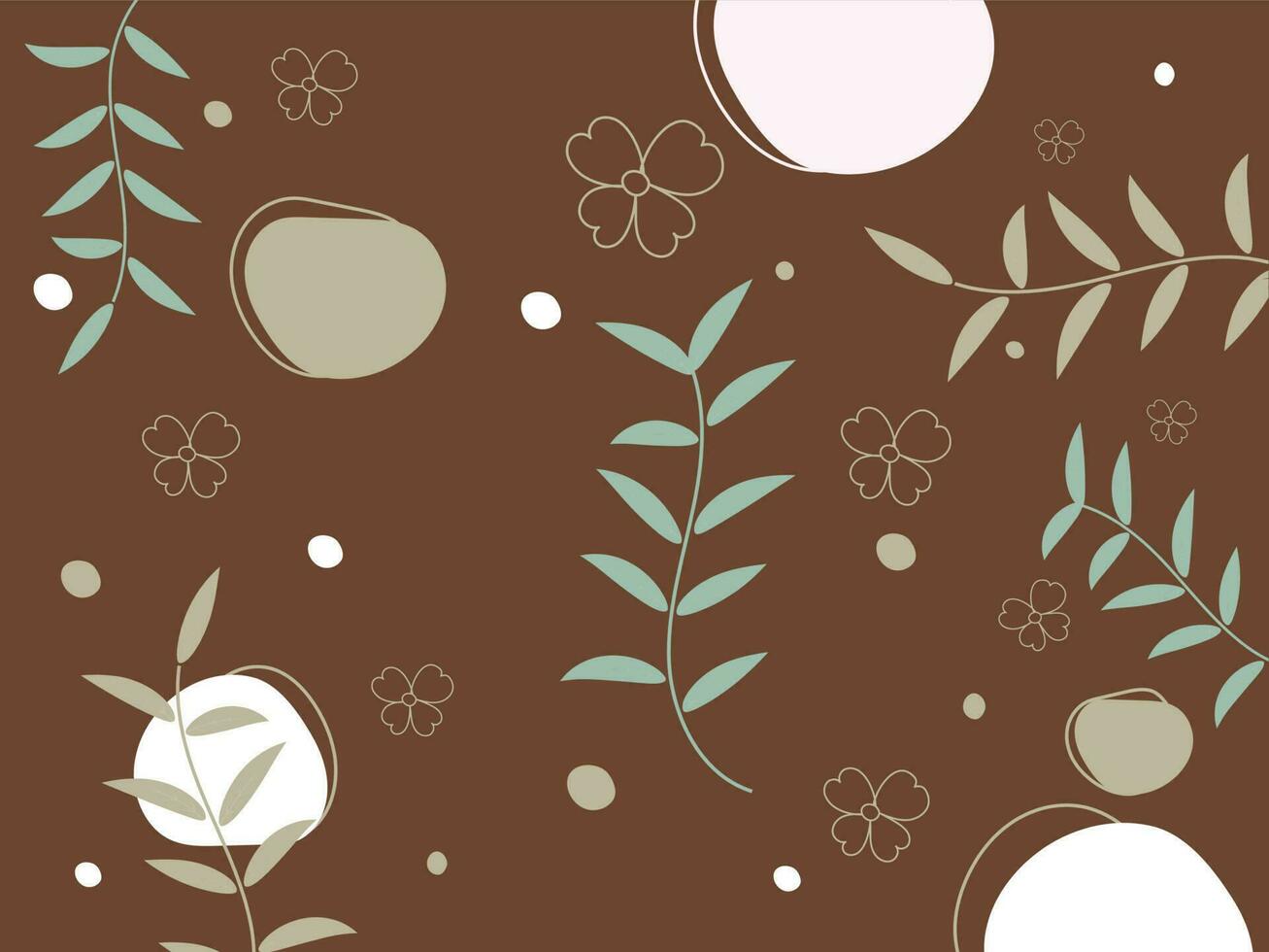 Abstract Floral Brown Background Can Be Used As Poster Design. vector
