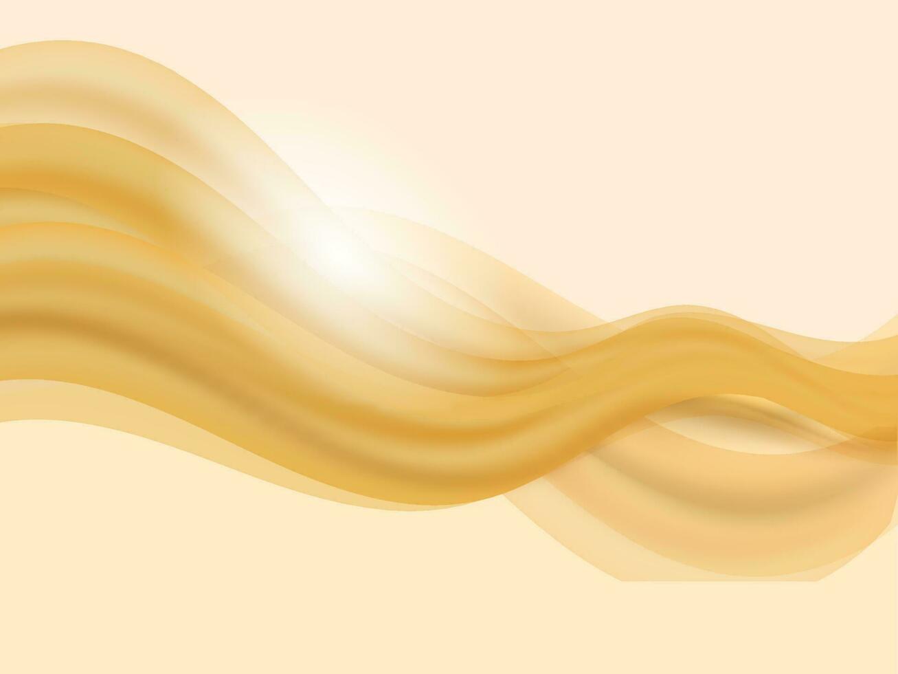 Abstract Golden Wave Movement Background. vector