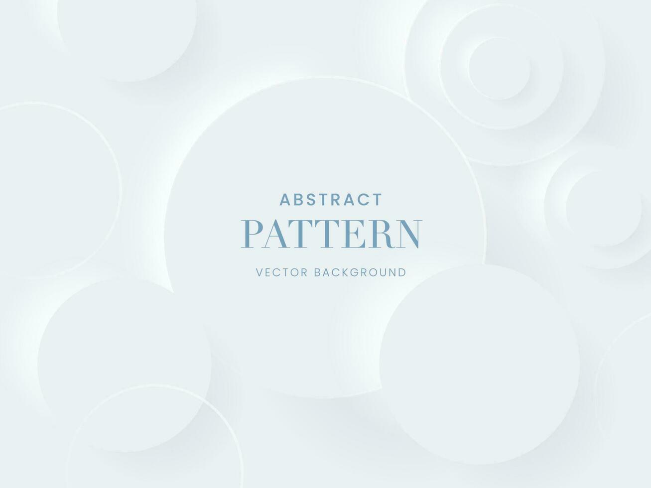 Vector Abstract 3D Render Circles Background In White Color.