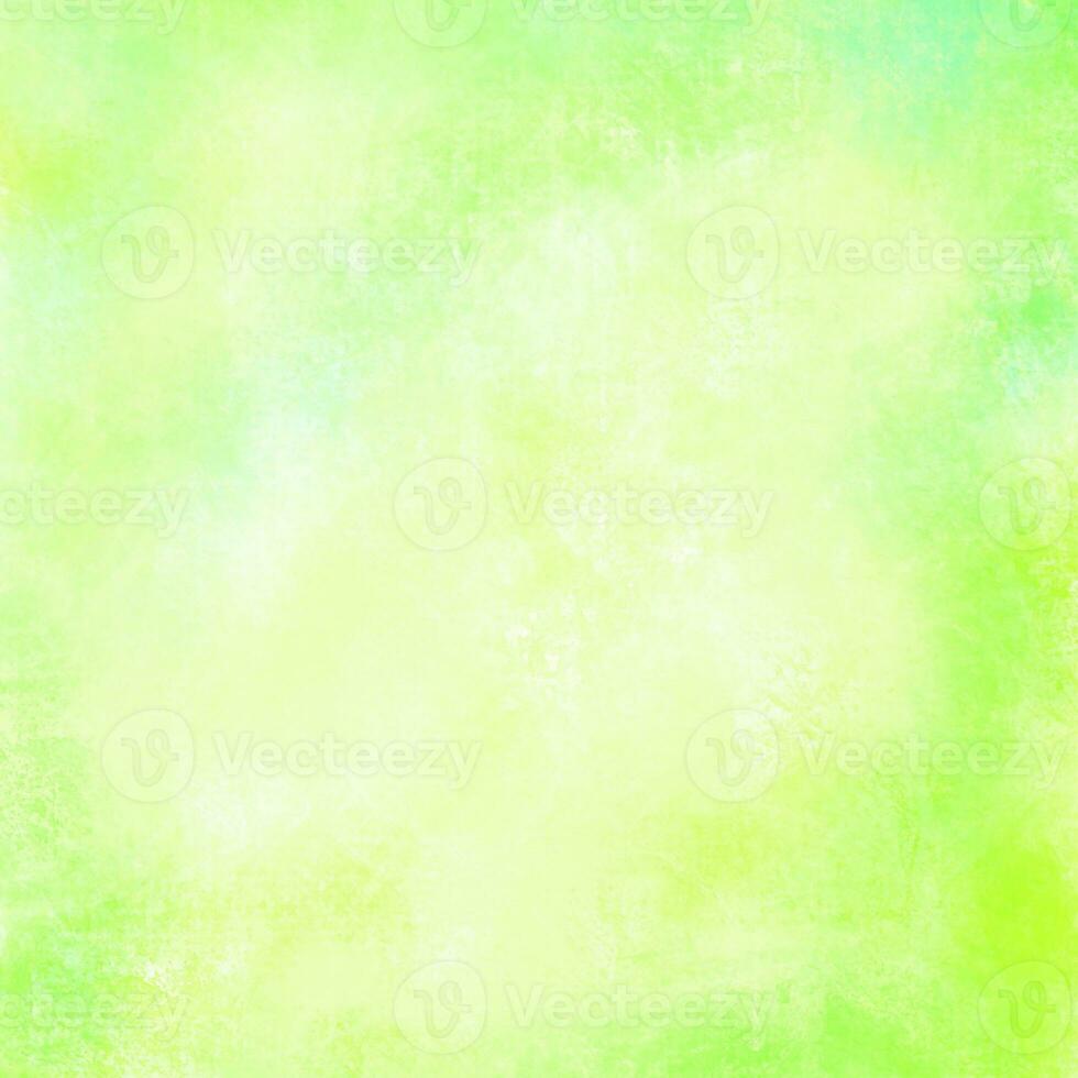 Green abstract crayon grunge style with bright gradient background photo