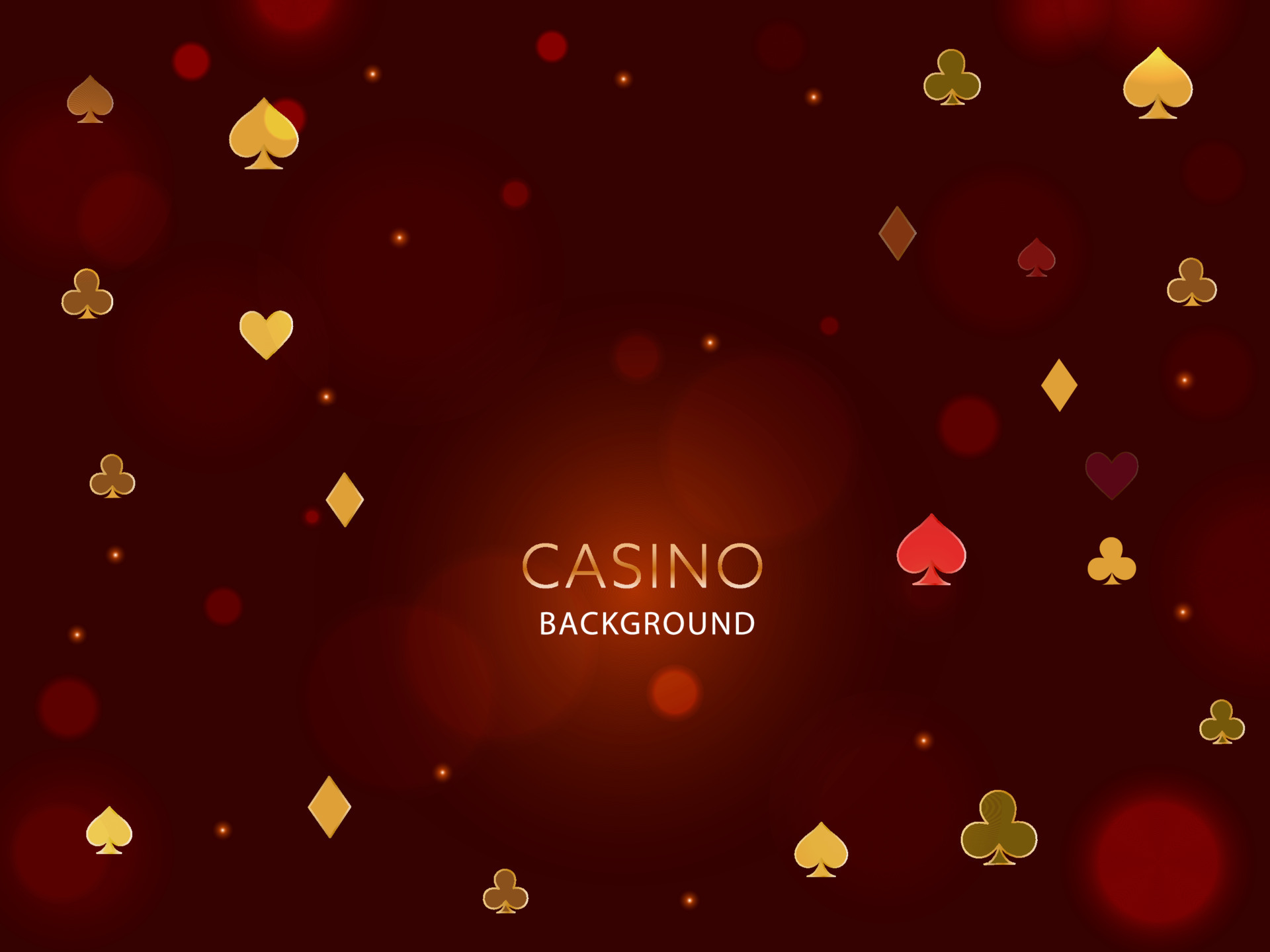 Casino Red Background Decorated With Card Suits. 23438172 Vector Art at