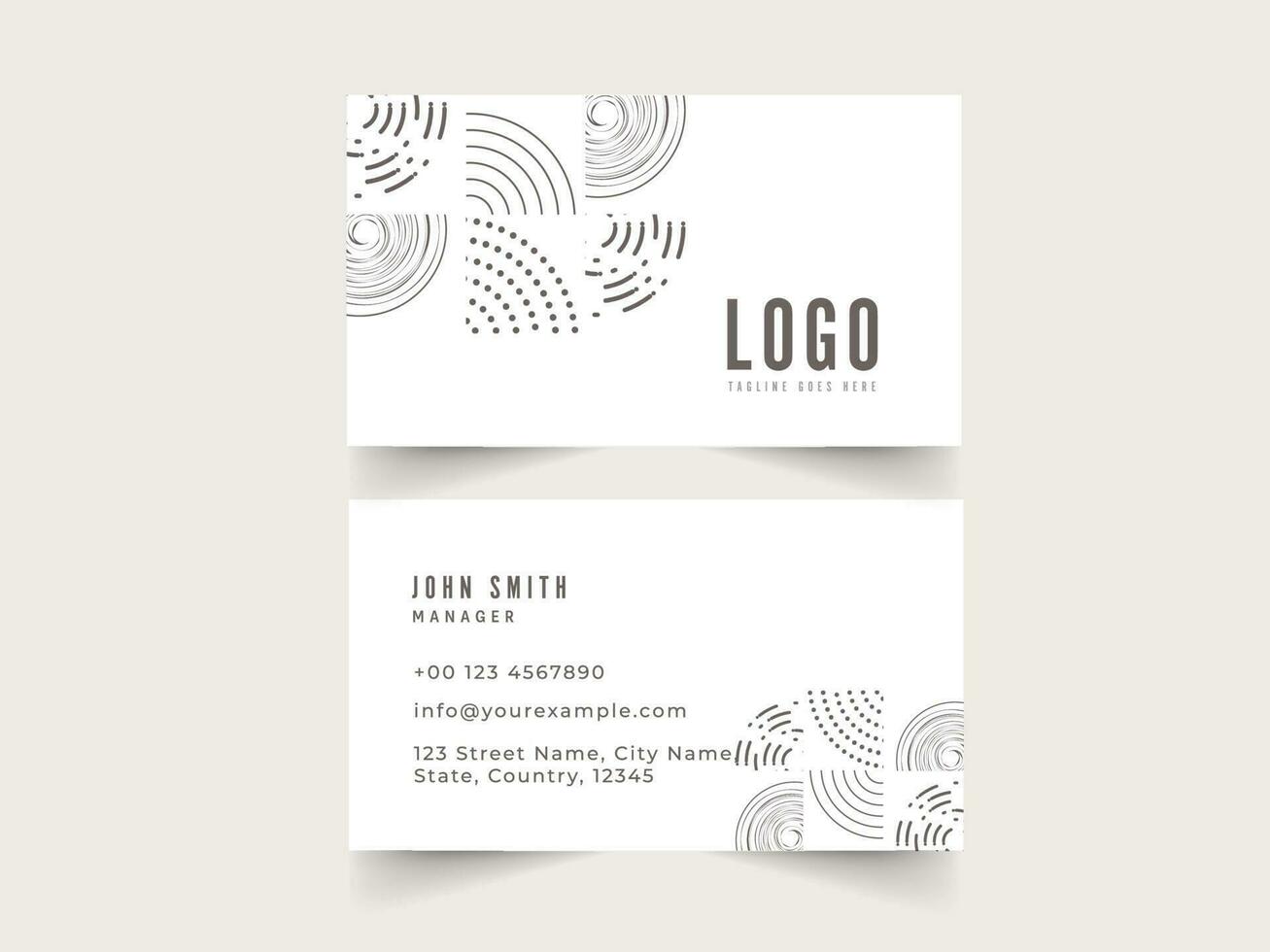 Business Card Template Layout In Front And Back Side. vector