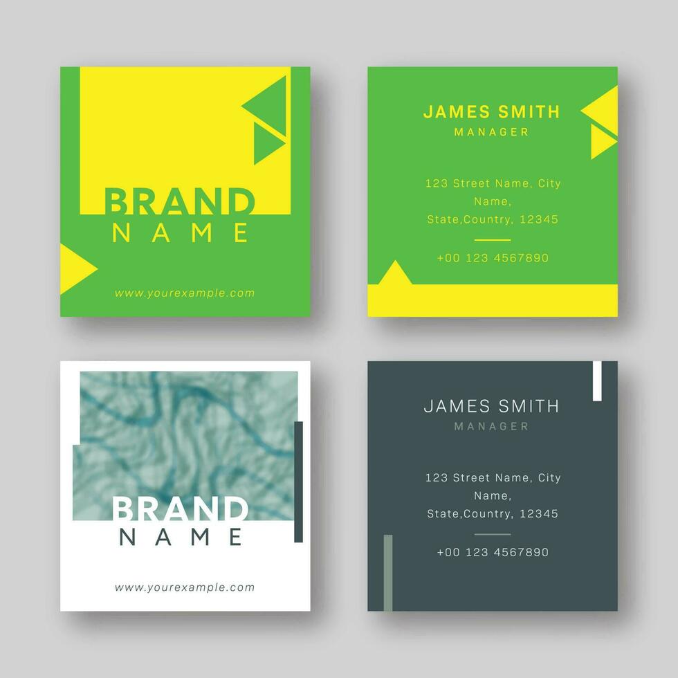 Business Card Template Layout In Two Option For Publishing. vector