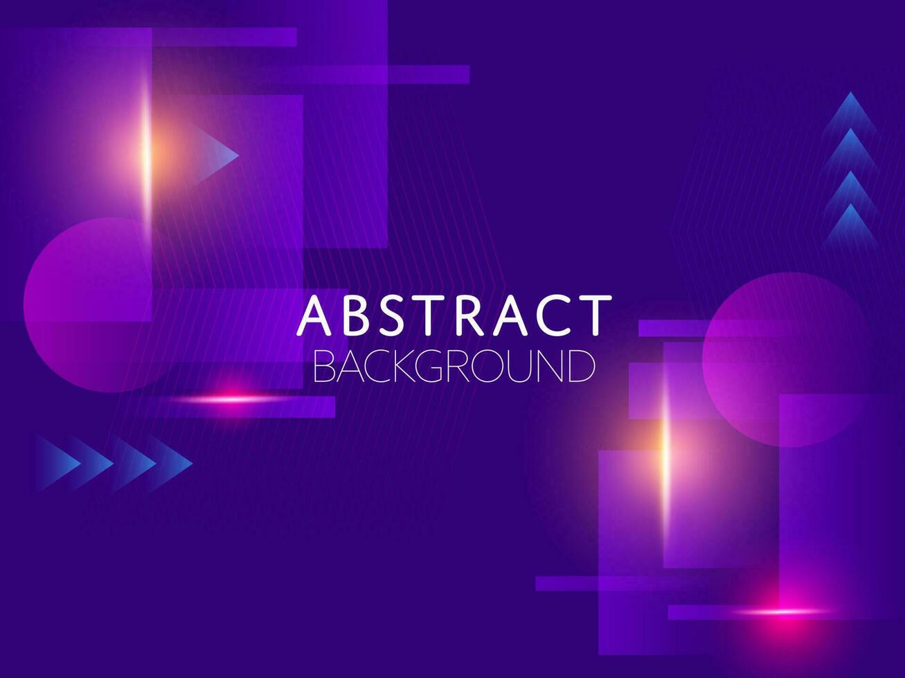 Abstract Geometric Purple Background With Light Effect. vector