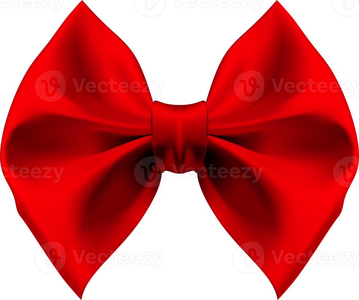 Realistic red bow and ribbon transparent Vector PNG - Similar PNG