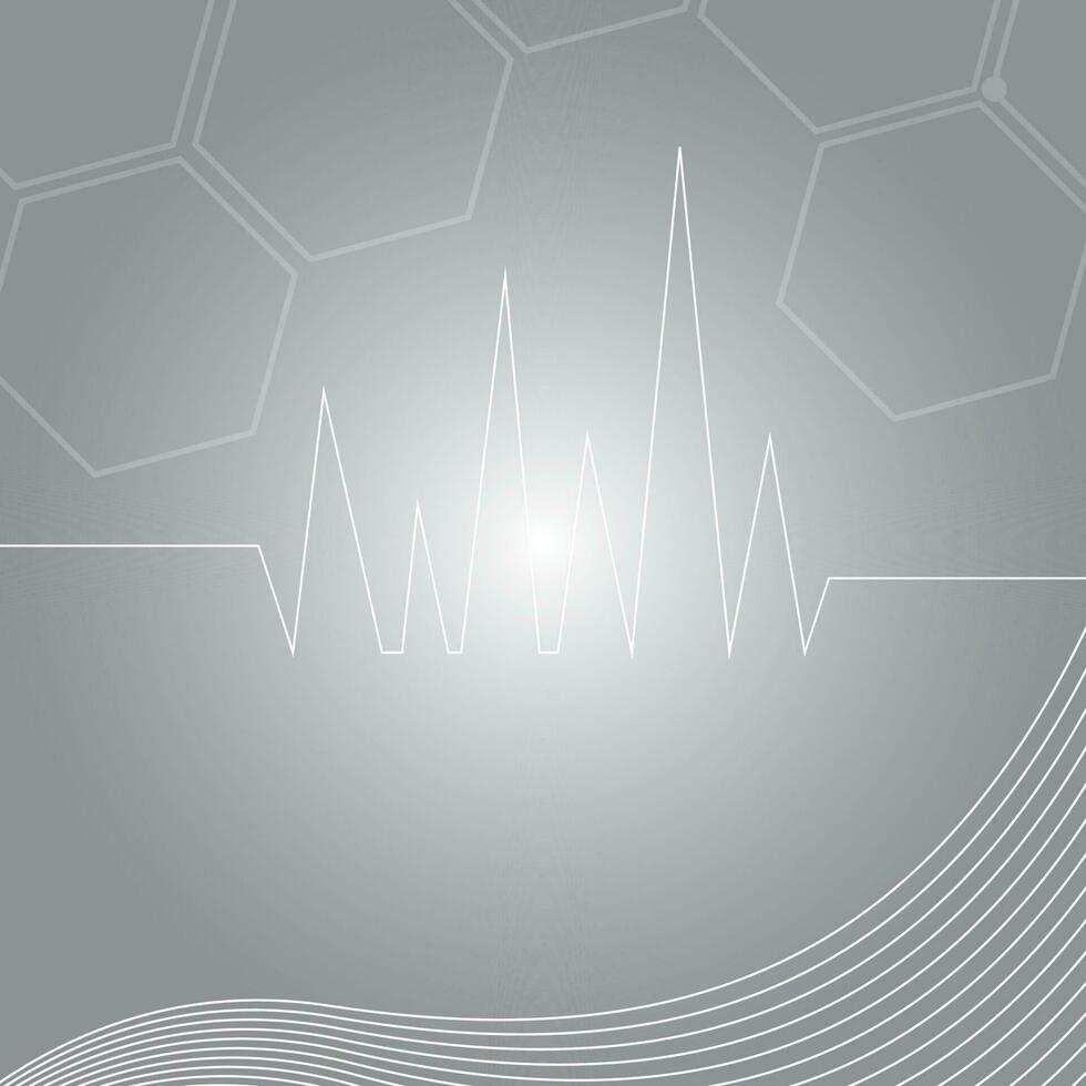 Abstract Medical Cardiology Background In Gray Color. vector