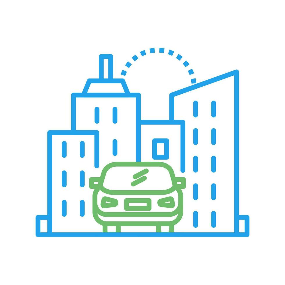 Car in city Vector Icon