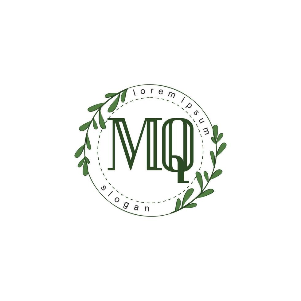 MQ Initial beauty floral logo template vector