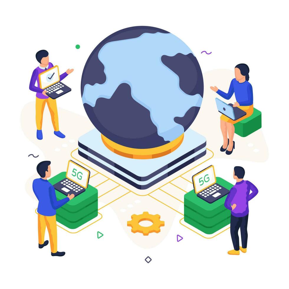Perfect design illustration of global network vector