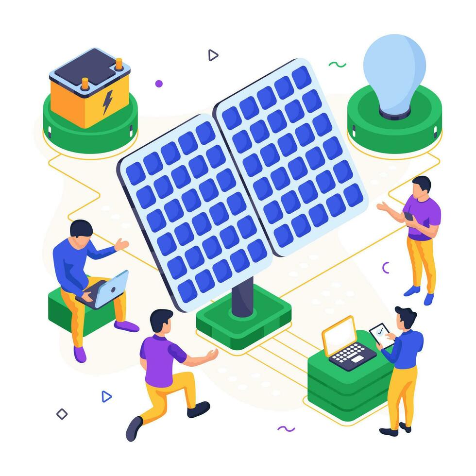 Perfect design illustration of solar energy vector