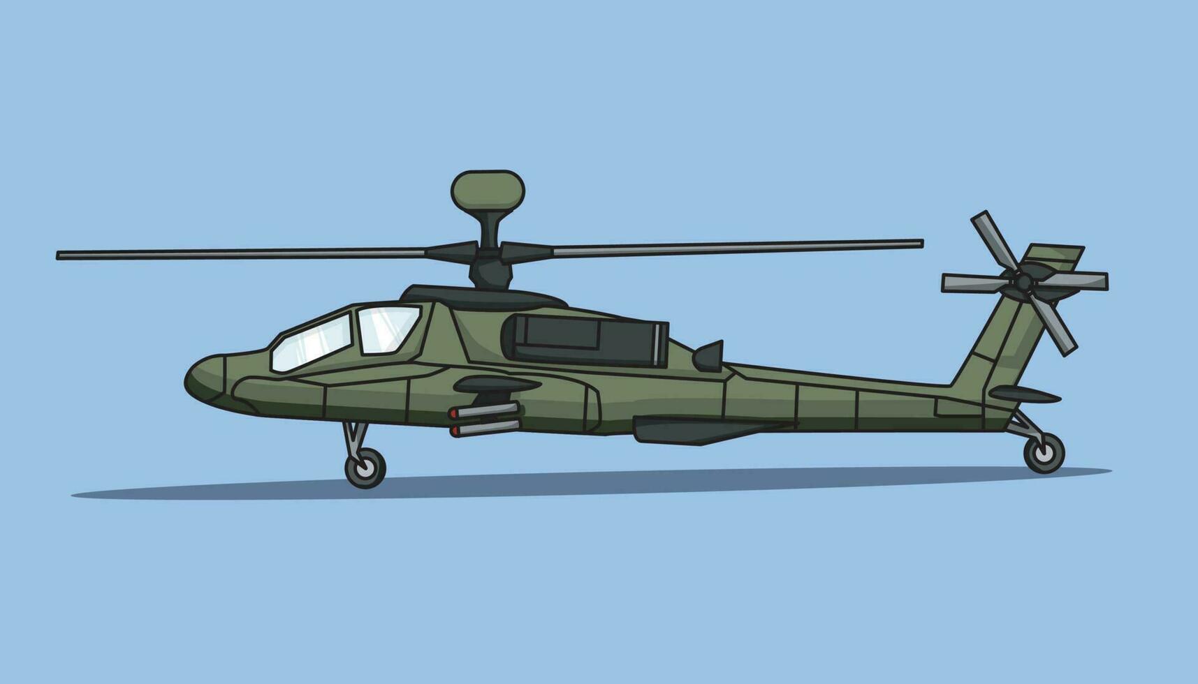 el vector ilustración militar helicóptero