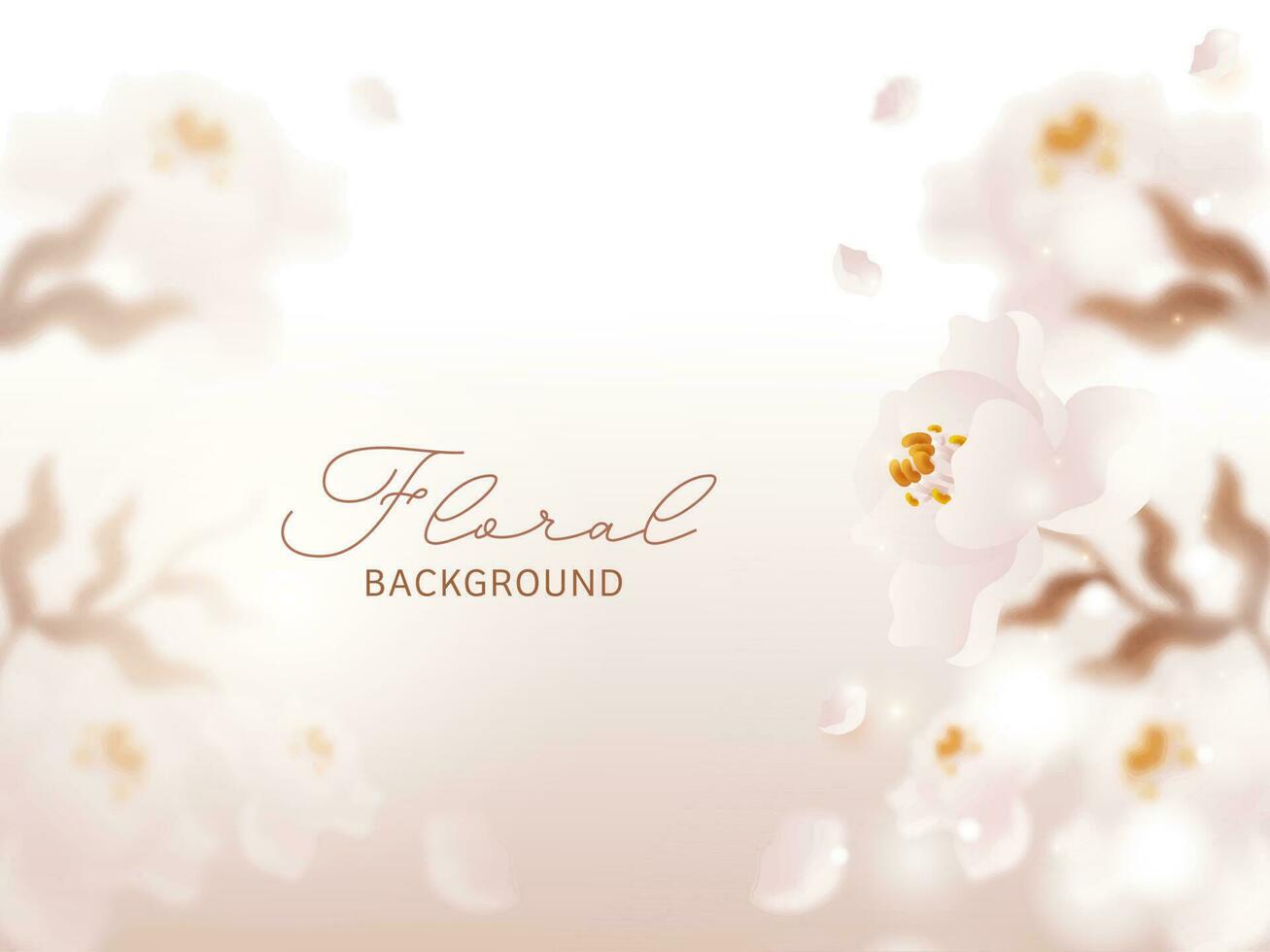 Glossy Floral Background Can Be Used As Greeting Card. vector