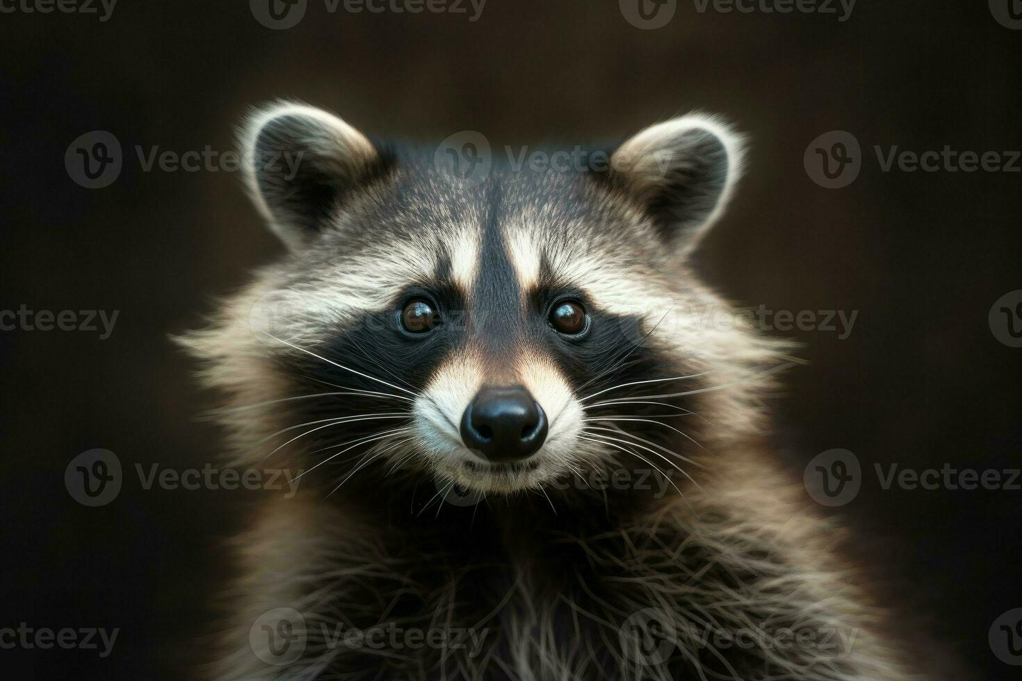 Raccoon animal baby. Generate Ai photo