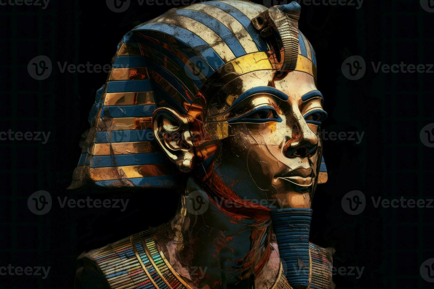 Egyptian king head. Generate Ai photo