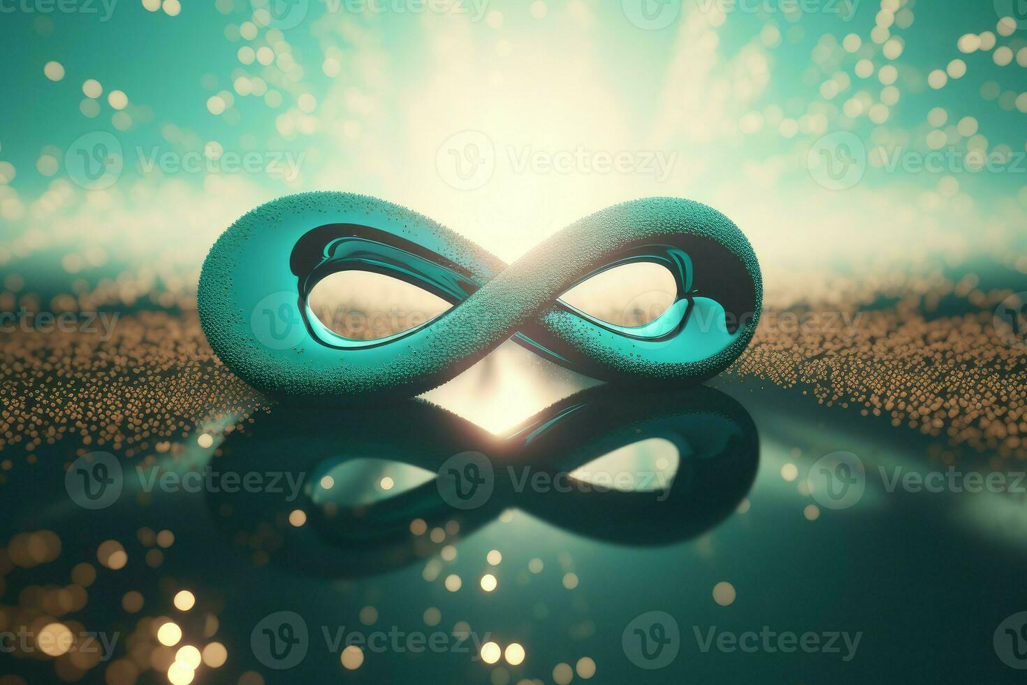 Infinity symbol futurism. Generate Ai photo