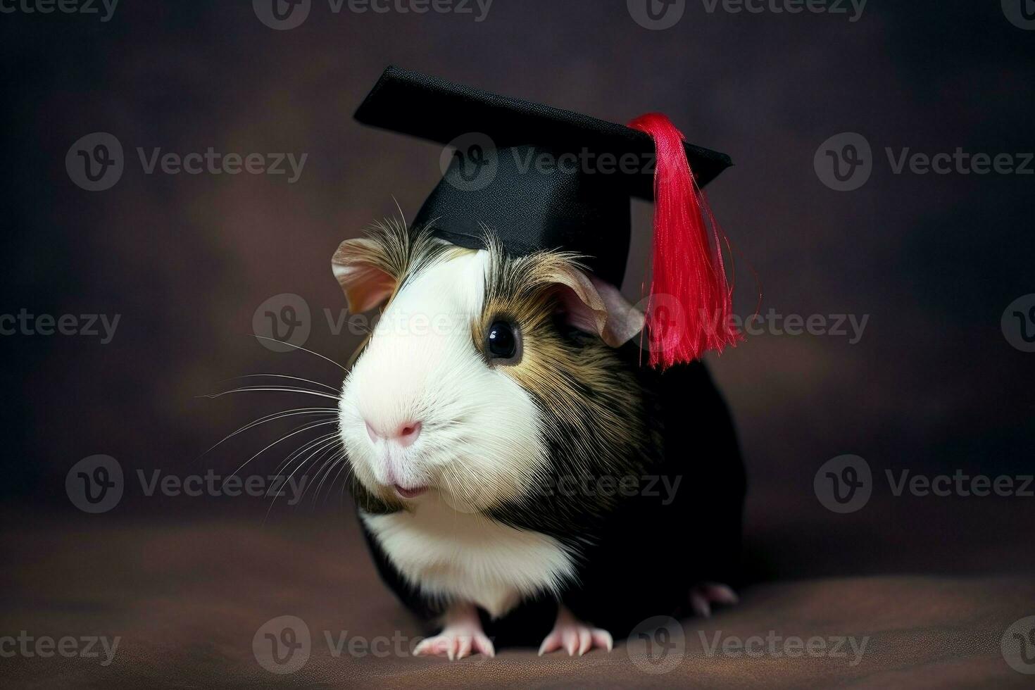 Graduate guinea pig animal. Generate Ai photo