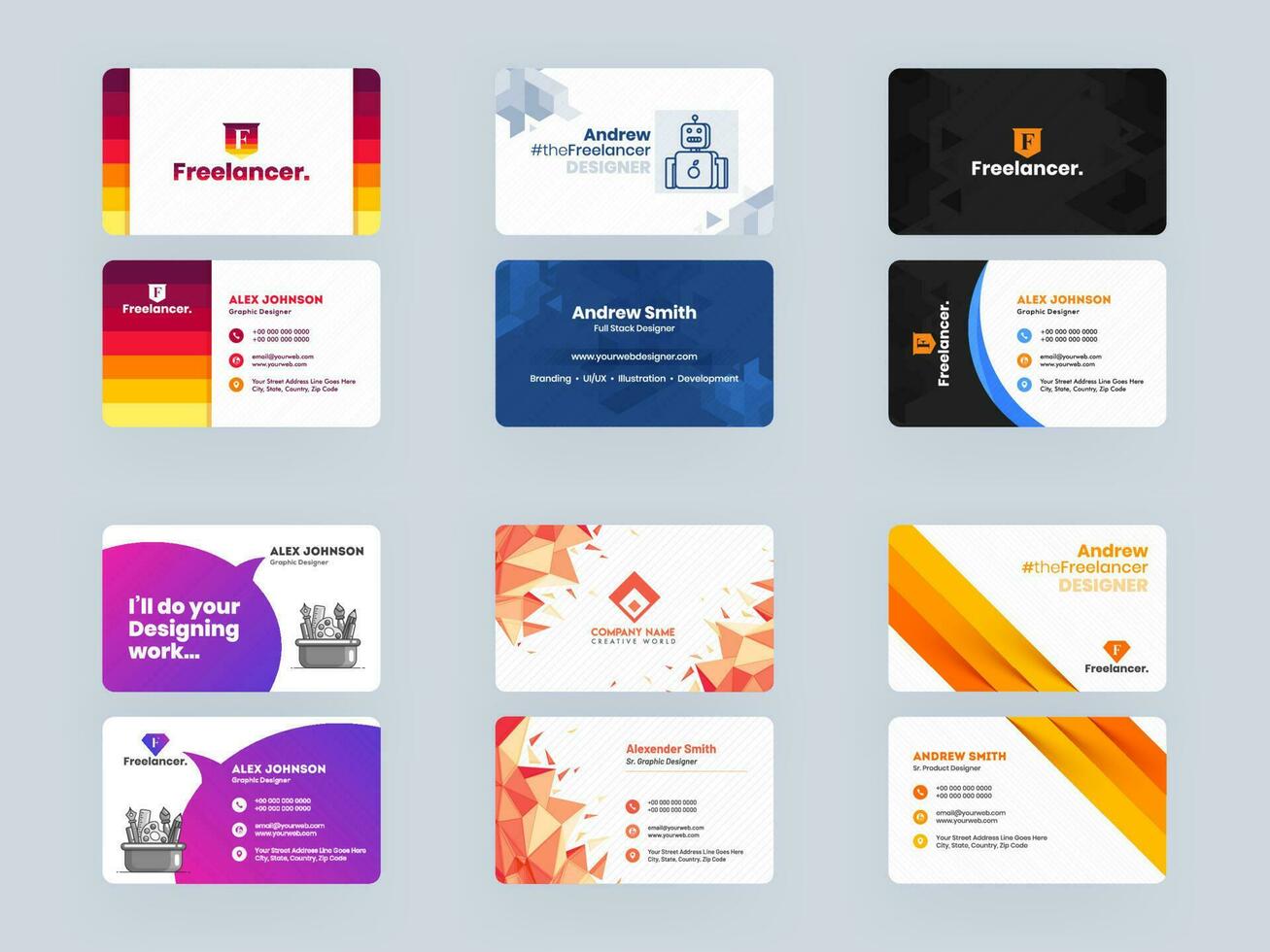 profesional negocio tarjeta modelo o visitando tarjeta conjunto de diseñadores vector
