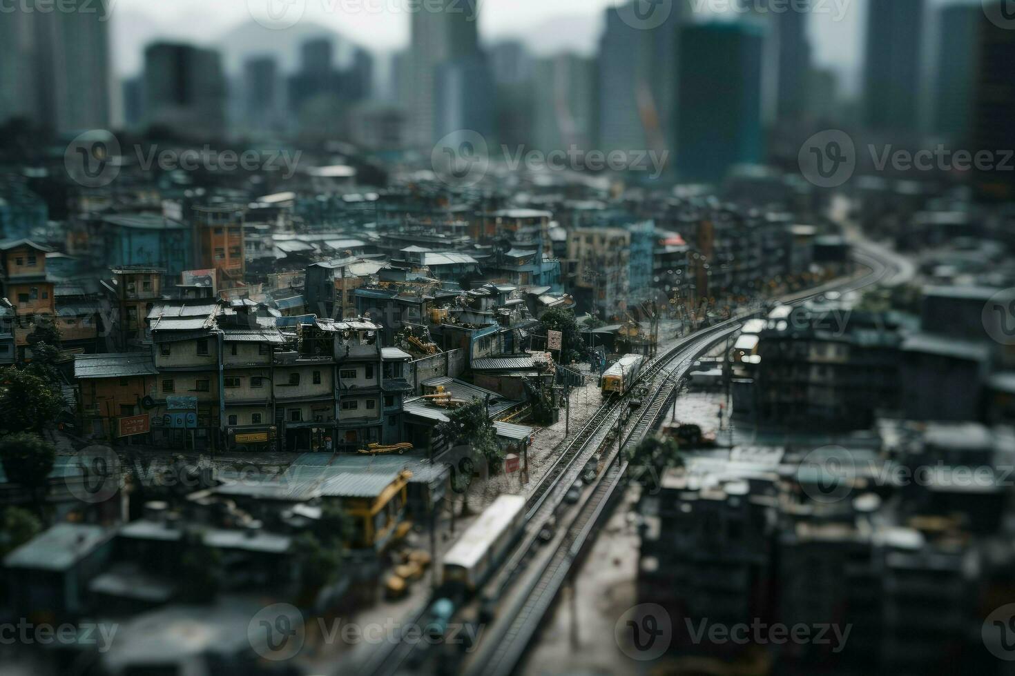 View of old city background. Generate Ai photo