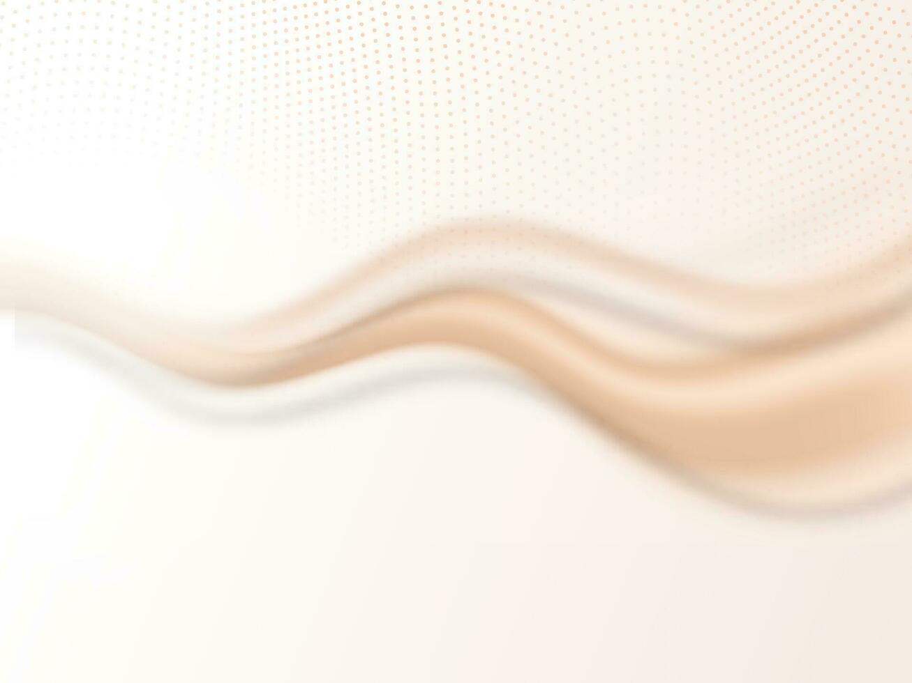 Glossy Abstract Blend Wave Motion Over White Background. vector