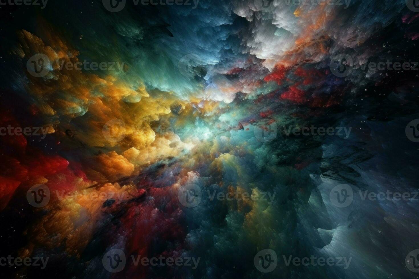 Colorful galaxy digitalart. Generate ai photo